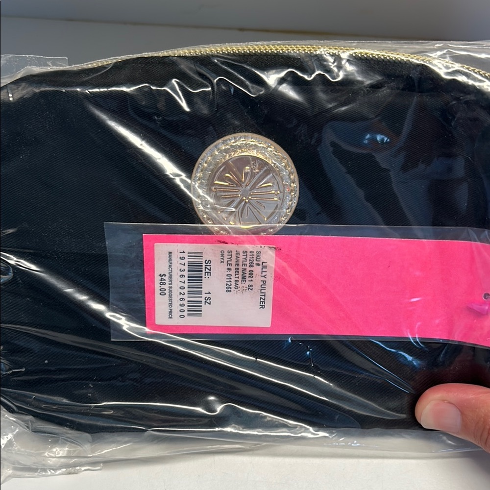 Lilly Pulitzer Black and Gold Cosmetic Pouch